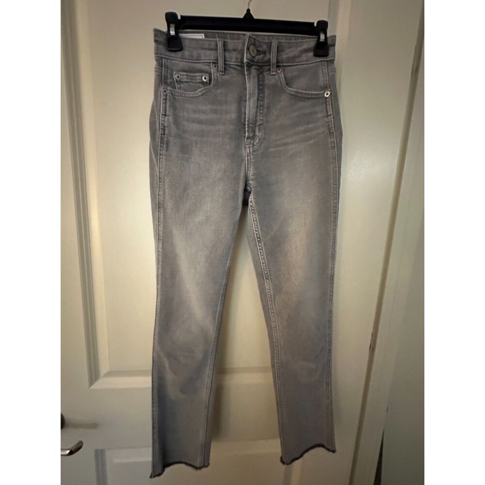 Gap Vintage Slim Sky High Grey Cutoff Cropped Jeans Women's Sz 25 | 0R